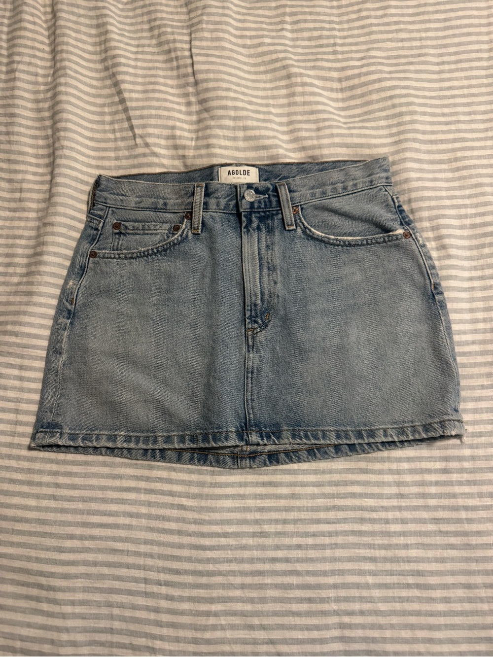 AGOLDE Liv Denim Mini Skirt | Size 26 - Picture 3 of 5